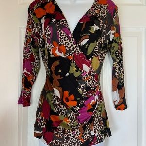 MaxMara Jersey Floral/Animal Print Top